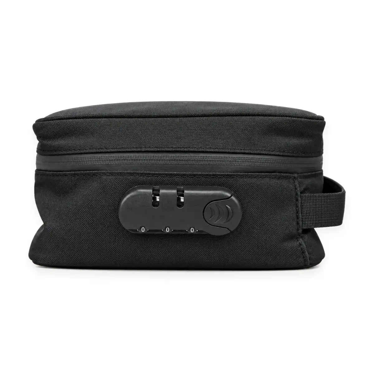 F20 Smell Proof Vape Case in black fabric featuring a integrated 3-digit combination lock