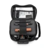 F20 Smell Proof Vape Case organized with vape pens, accessories, and mesh pocket storage