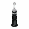 Ispire Daab E-Rig Kit black induction vape rig back view with carbon fiber pattern texture