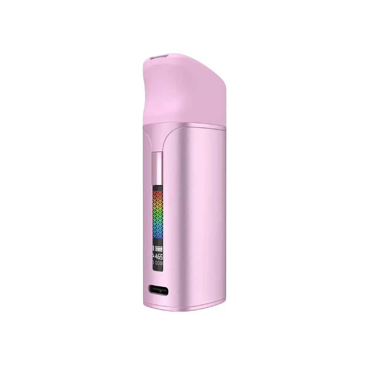 Yocan Black Pocket Mini Dab Pen Vaporizer in metallic pink with digital temperature display