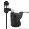 Puffco Peak Pro Link flexible whip attachment installed into black Peak Pro vaporizer base