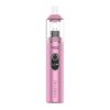 Yocan Orbit 2.0 Wax Vaporizer Pen in metallic pink with clear glass mouthpiece and digital screen display