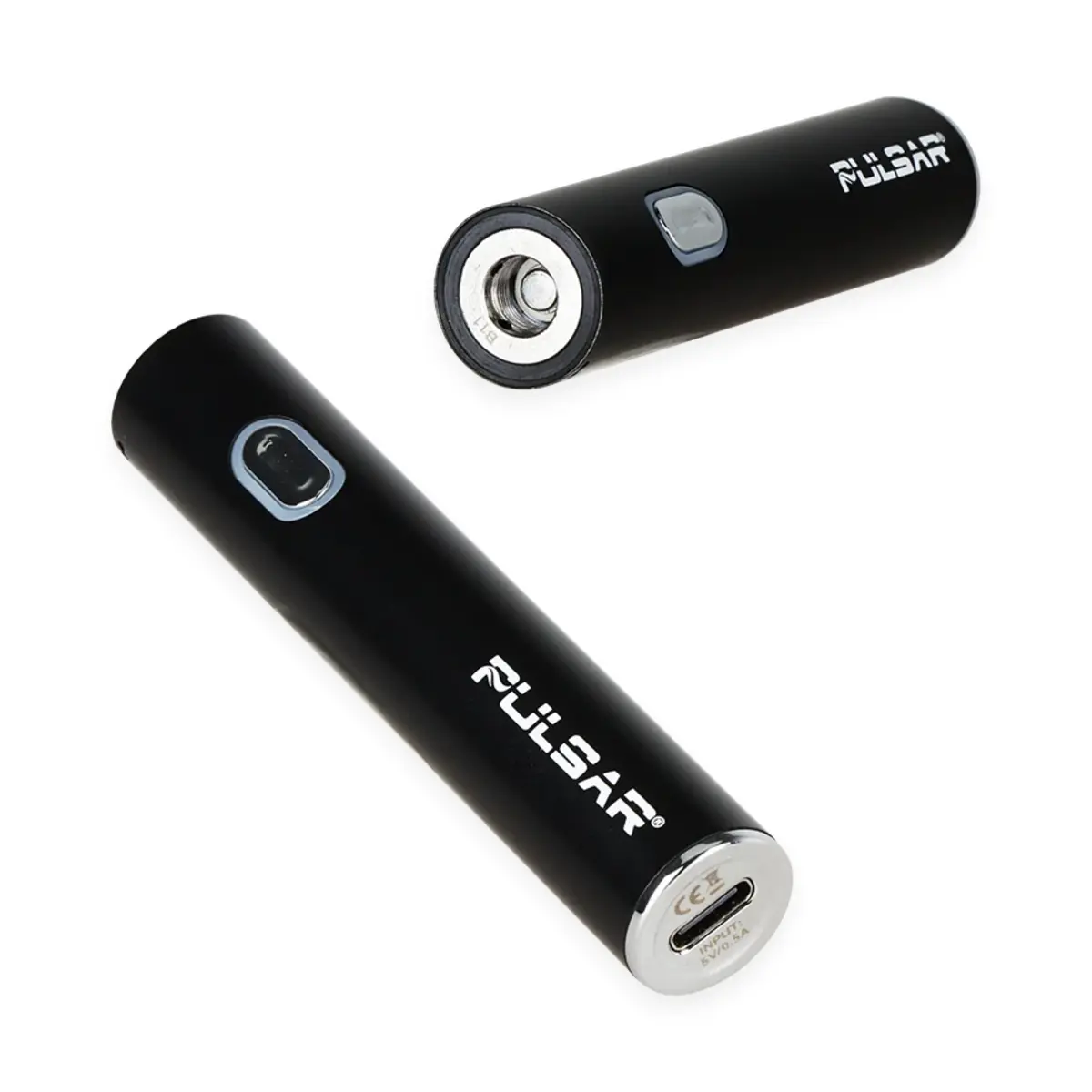 Pulsar 510 DL Delta Black 800mAh Smart Vape Battery Showing 510 Threading and USB-C Charging Port