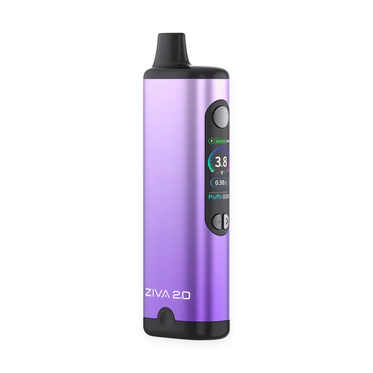 Yocan Ziva 2.0 Smart Incognito Cartridge Battery in Purple with TFT Color Display
