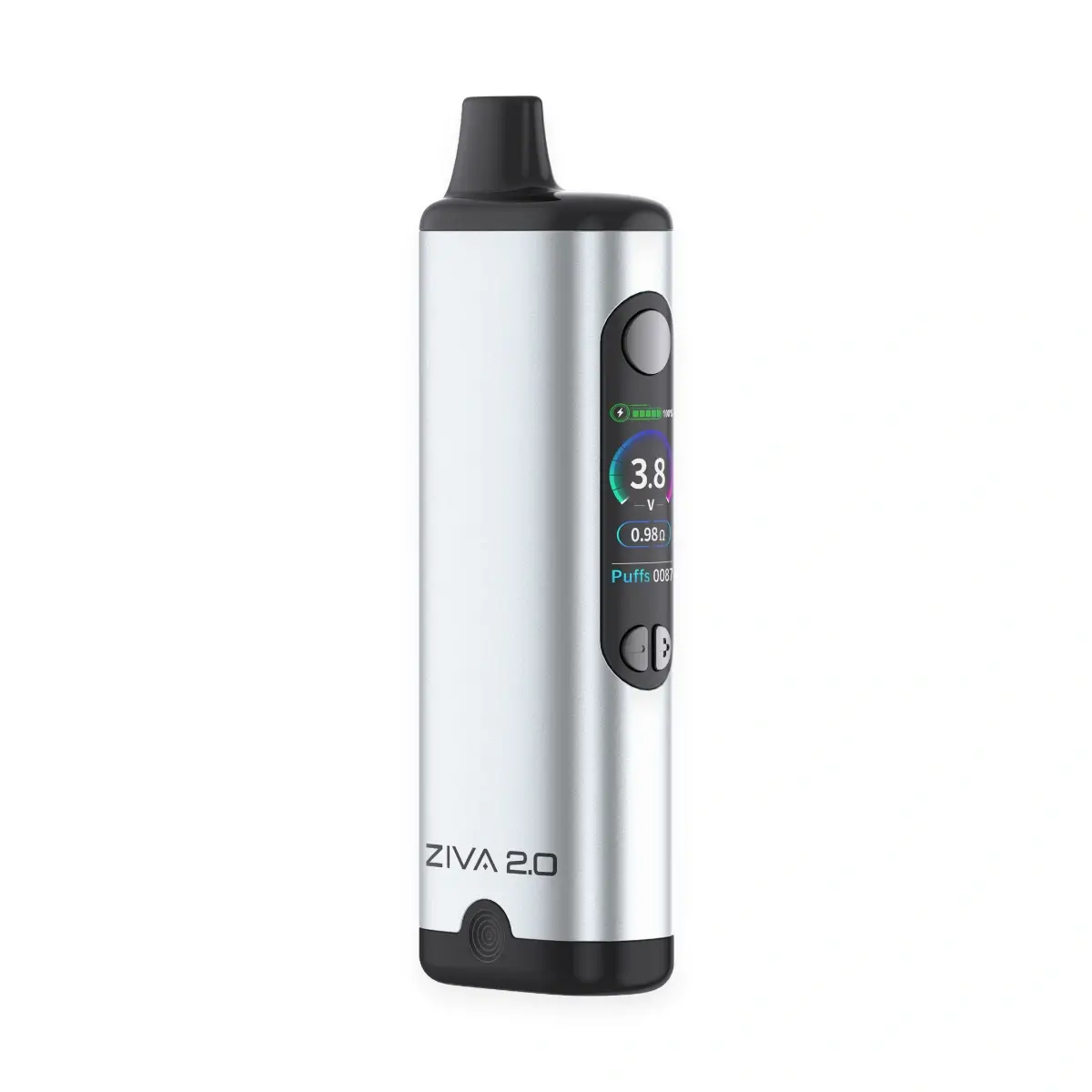 Yocan Ziva 2.0 Smart Incognito Cartridge Battery in Silver with TFT Color Display