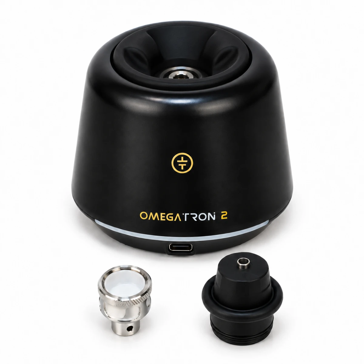 Tronian Omegatron 2 black battery base with heating coil and silicone cover accessories