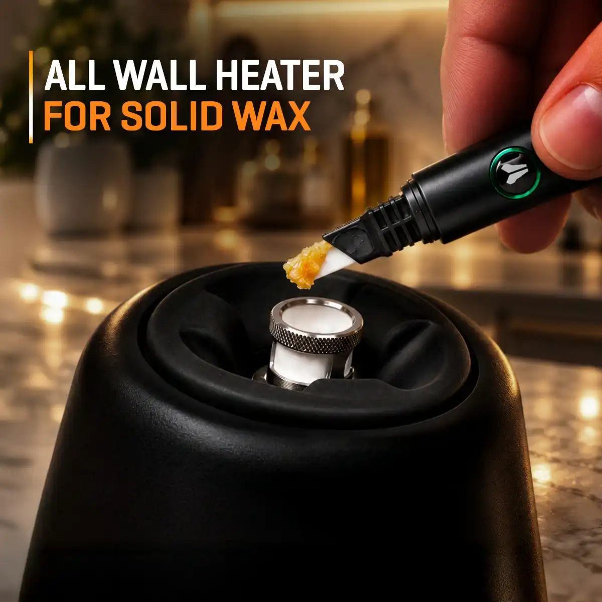 Tronian Omegatron 2 ceramic 3D all-wall heating chamber being loaded with wax concentrate