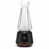 Tronian Omegatron 2 vaporizer with glowing LED base and vapor filling glass glass cup